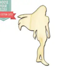 Принцесса деревянный вырез-на заказ Выберите свой размер-лазерная резка Деревянные Художественные товары для рукоделия Настенный декор свадебный детский DCS0093