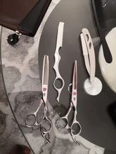 Juego profesional de tijeras para peluquería, accesorios para corte de pelo, para peluquero de alta calidad de salón, opción multicolor de 6 pulgadas