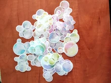 40 unids/bolsa de burbujas DIY adhesivo Mini diario pegatinas decorativa de palo etiqueta