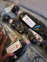 Extensiones de cabello humano rizado, con cierre Frontal mechones 3 o 4, 13x4, 28 y 30 pulgadas, tejido brasileño y cierre de encaje