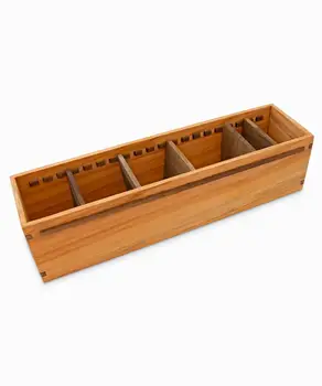 

Trey V1 Adjustable Five-Section Pencil Box - Cherry & Walnut - WOODSAKA