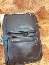 Bolso de viaje de cuero genuino para hombre, multifunción, de moda, de cuero genuino, de viaje, de lona, grande, para fin de semana