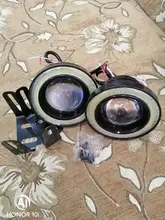 DRL Universal Car-Headlight-Lamp Fog-Lights Daytime Led Cob-Angel-Eyes 64mm 89mm 76mm