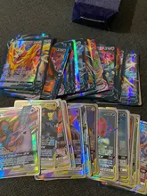 TAKARA TOMY-cartas brillantes de Pokemon V VMAX TAG TEAM MEGA GX para niños, 100 Uds.