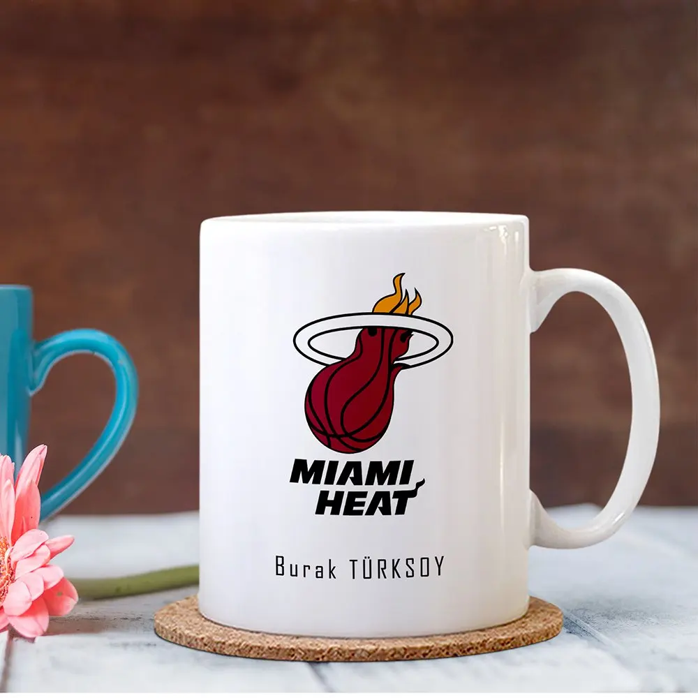 

Personalized NBA Miami Heat White Mug Cup