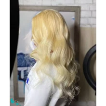 613 peluca Frontal de encaje 30 32 pulgadas 13x4x1 parte de encaje Peluca de la onda del cuerpo brasileño rubia peluca con malla Frontal de cabello humano para las mujeres 180 de densidad