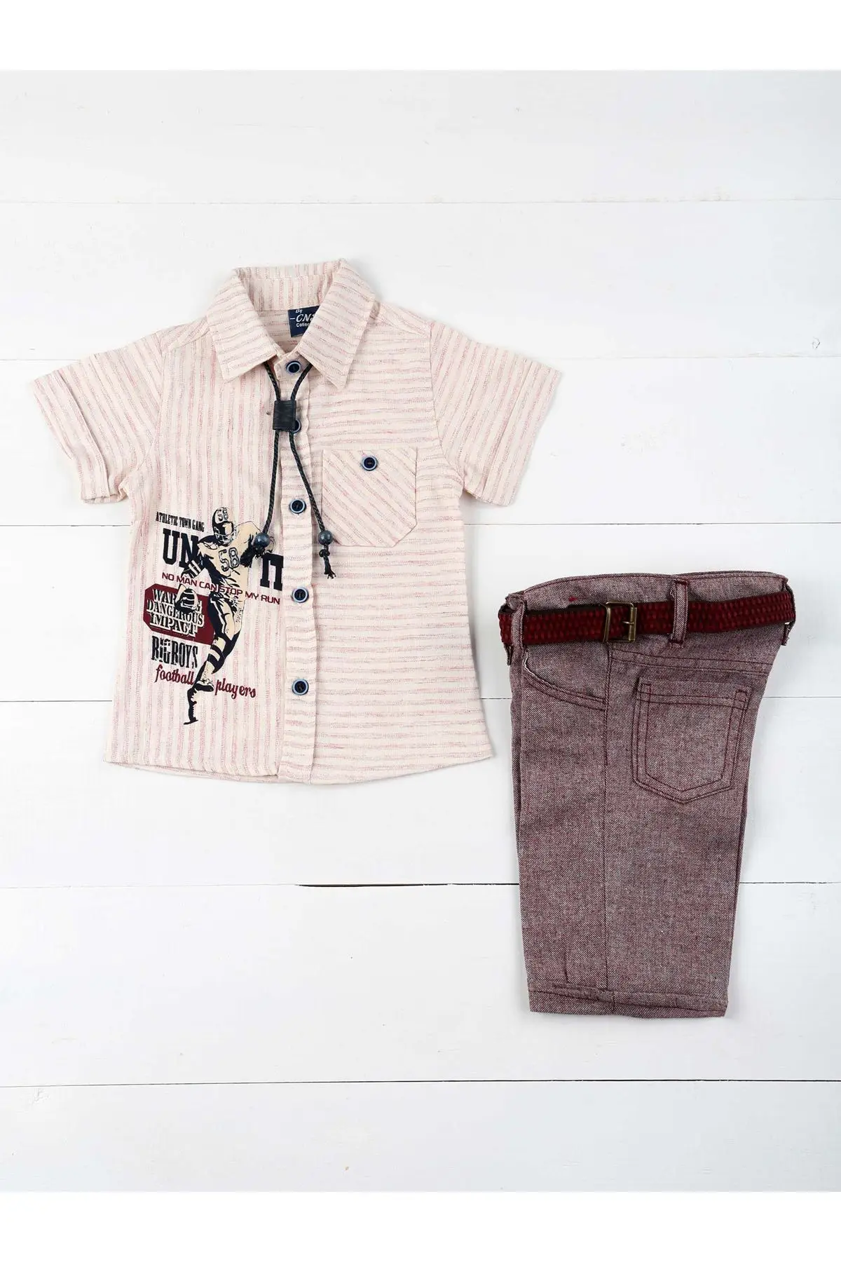 Maroon Male Child 4 PCs Set |