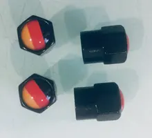 HAUSNN 4 unids/pack accesorios de coche para VW Audi Benz BMW Logotipo de bandera de Alemania etiqueta rueda de neumático válvula gorras madre cubre de estilo