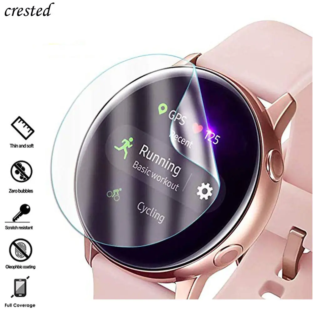 

3Pc Screen Protector For Samsung Galaxy watch active 2 44mm 40mm 3D HD Ultra-thin Full Protective film watch Active2 Accessories
