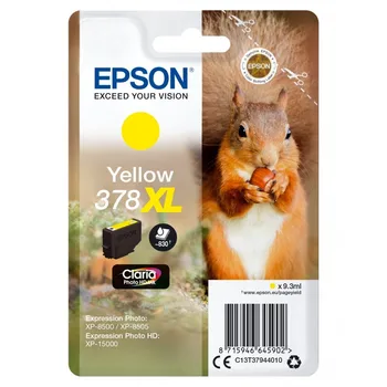 

Epson Squirrel Singlepack Yellow 378XL Claria Photo HD Ink