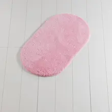 Коврик для ванной | коврик для ванной нескользящие Противоскользящие коврики цвета конфетно-Розовый овальный 60X100 см