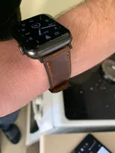 Correa de cuero de vaca Retro para Apple watch banda 44mm 40mm iWatch banda 42mm 38mm reloj pulsera Apple watch 5 4 3 21 38/42 44mm