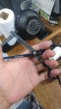 Tijeras profesionales para peluquería, color negro, 6,0 pulgadas, corte grande, Japón, 440C