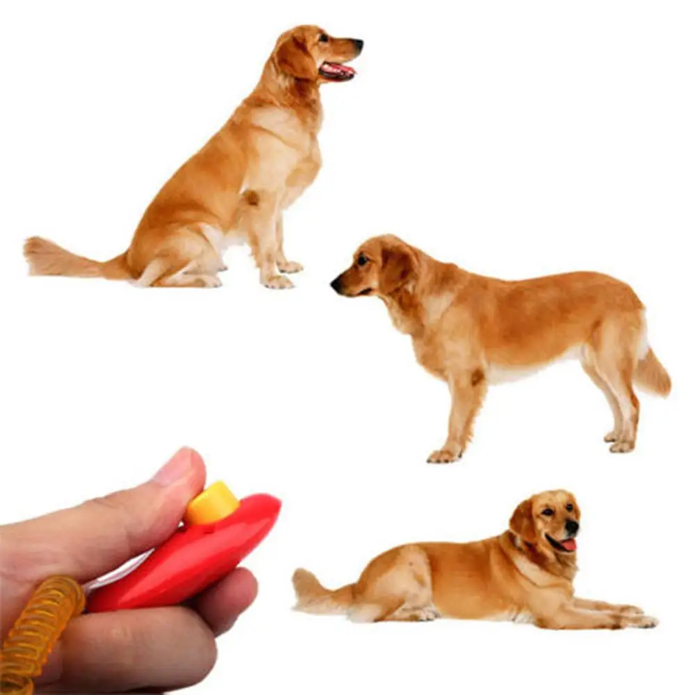 Puppy Dog Cat Pet Click Clicker whistle Training Obedience Aid Wrist Strap Guide
