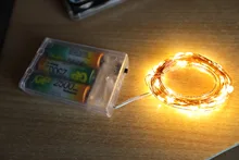 Light-String Garland Copper-Wire-Lights Battery-Power Festoon Fairy LED Christmas Feimefeiyou