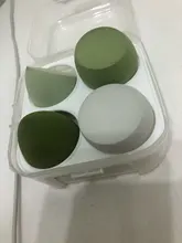 4/1pc maquillaje licuadora Puff cosmético de maquillaje esponja con caja de almacenamiento de la Fundación esponja para polvo herramienta de la belleza de las mujeres Accesorios