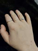 ROXI Simple fino 925 anillos de plata esterlina para mujeres Anti-alergia suave par anillos de boda en forma de V suave Slim anillos de nudillo