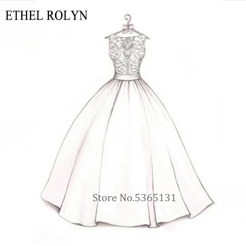 

ETHEL ROLYN Personalized customization Wedding Dress 2020 Custom size Wedding Gowns Vestido De Noiva