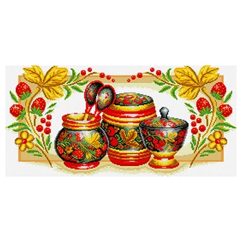 

Аж-1018 Diamond painting "Diamond painting" 'хохлома', 33*68 cm