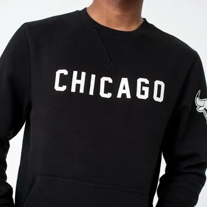 Толстовка OFFICIAL New Era Chicago Bulls Black NBA с круглым вырезом