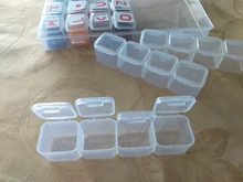 Mordoa-caja de almacenamiento de cuentas de plástico transparente con 28 ranuras, caja organizadora para herramientas de manicura de decoración de uñas, expositor de joyería