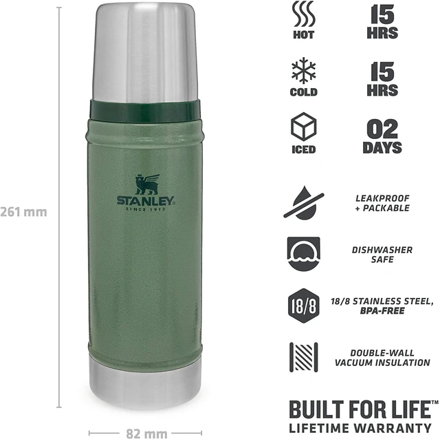 Stanley Classic Stainless Steel Vacuum Insulated Thermos Bottle