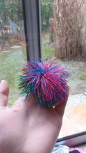 Anti-estrés 6cm/9cm Fidget arcoiris bola sensorial del bebé elástico pelota de alivio de estrés niños autismo necesidades especiales