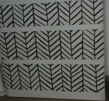 Self Adhesive Peel and Stick Stripes Herringbone Wallpaper Modern Pvc Black White Vinyl