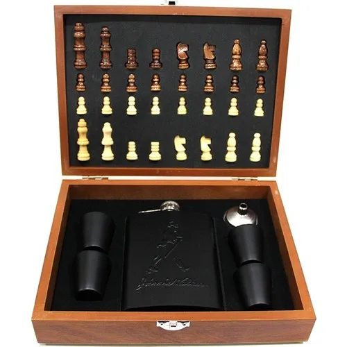 

Оригинальные шахматные колбы в коробочной упаковке с кожаным покрытием, набор шахматных коробок с колбой с кожаным покрытием