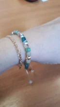 Pulsera con cuentas de cristal para mujer, longitud ajustable, 1 Uds., joyería hecha a mano