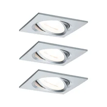 93438 Светильник встраиваемый, комплект Nova LED 3x6,5 GU10 Alu