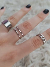 Conjunto de anillos circulares Punk para mujer, Hiphop/Rock, accesorios de dedo con índice de apertura, hebilla de junta, joyería