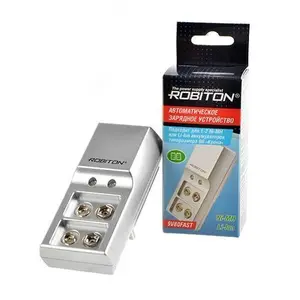 Robiton 9V80 FAST Зарядное устройство для 1-2 Ni-MH или Li-Ion аккумуляторов типоразмера 9В «Крона»