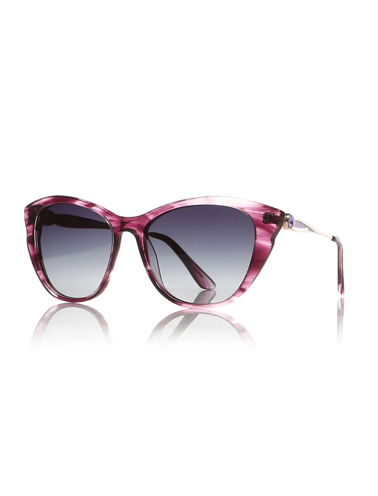 

Women's sunglasses hw 1528 03 bone purple organic cat eye 55-17-140 hawk