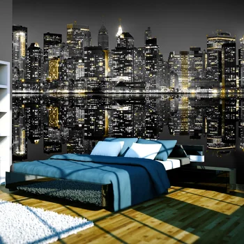 

Wall mural-Gold and Silver: New York - 200x154 cm