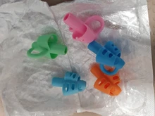 Soporte de silicona para bolígrafos de tres dedos, equipo de enseñanza, para estudiantes, corrección de escritura, 5 uds.