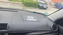 Alfombrilla antideslizante con logotipo de coche, soporte de teléfono antideslizante para Mazda 2, Mazda 3, MS, Mazda 6, CX-5, CX3, CX5, Artzma 6, estilismo de coche