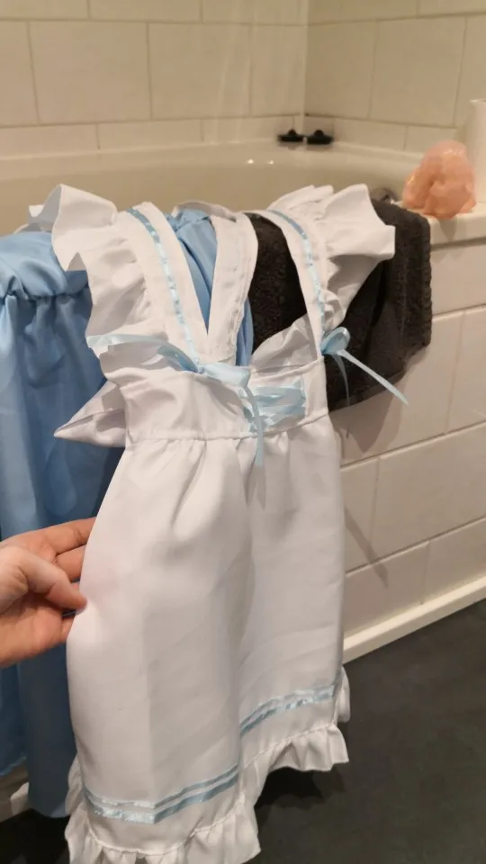 Bonito conjunto de vestido de traje de animación Lolita Maid