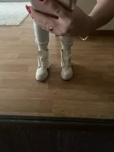 COOTELILI-Botines de punta redonda con cremallera y cordones para mujer, zapatos de moda, antideslizantes, con tacón de 5,5 cm, 2020