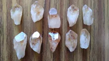 Cristal Natural de citrino Point, cristales de cuarzo crudo Natural, Mineral de roca espécimen, adornos de piedra curativa de energía, decoración del hogar