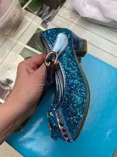 Shoes Flower Glitter ULKNN High-Heel Silver Girls Princess Kids Children Casual for Knot