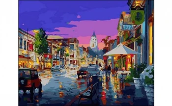 

Painting by numbers on canvas 40x50 cm "night City" Red Cat q1223