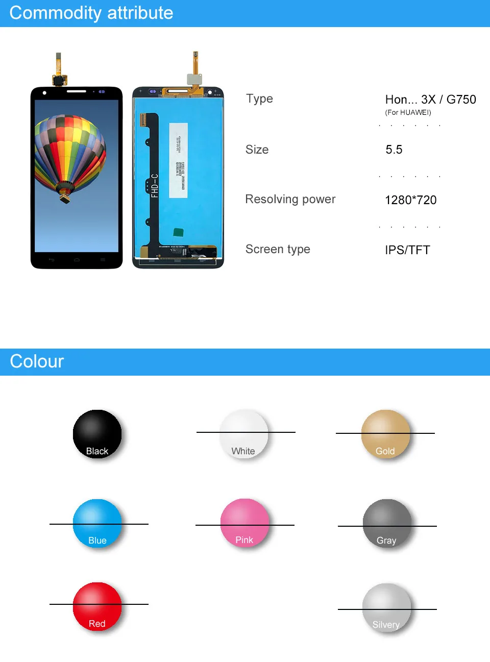 10 шт. для huawei Ascend G750 ЖК-дисплей для huawei Honor 3X ЖК-дисплей с сенсорным экраном дигитайзер включает бесплатную доставку DHL