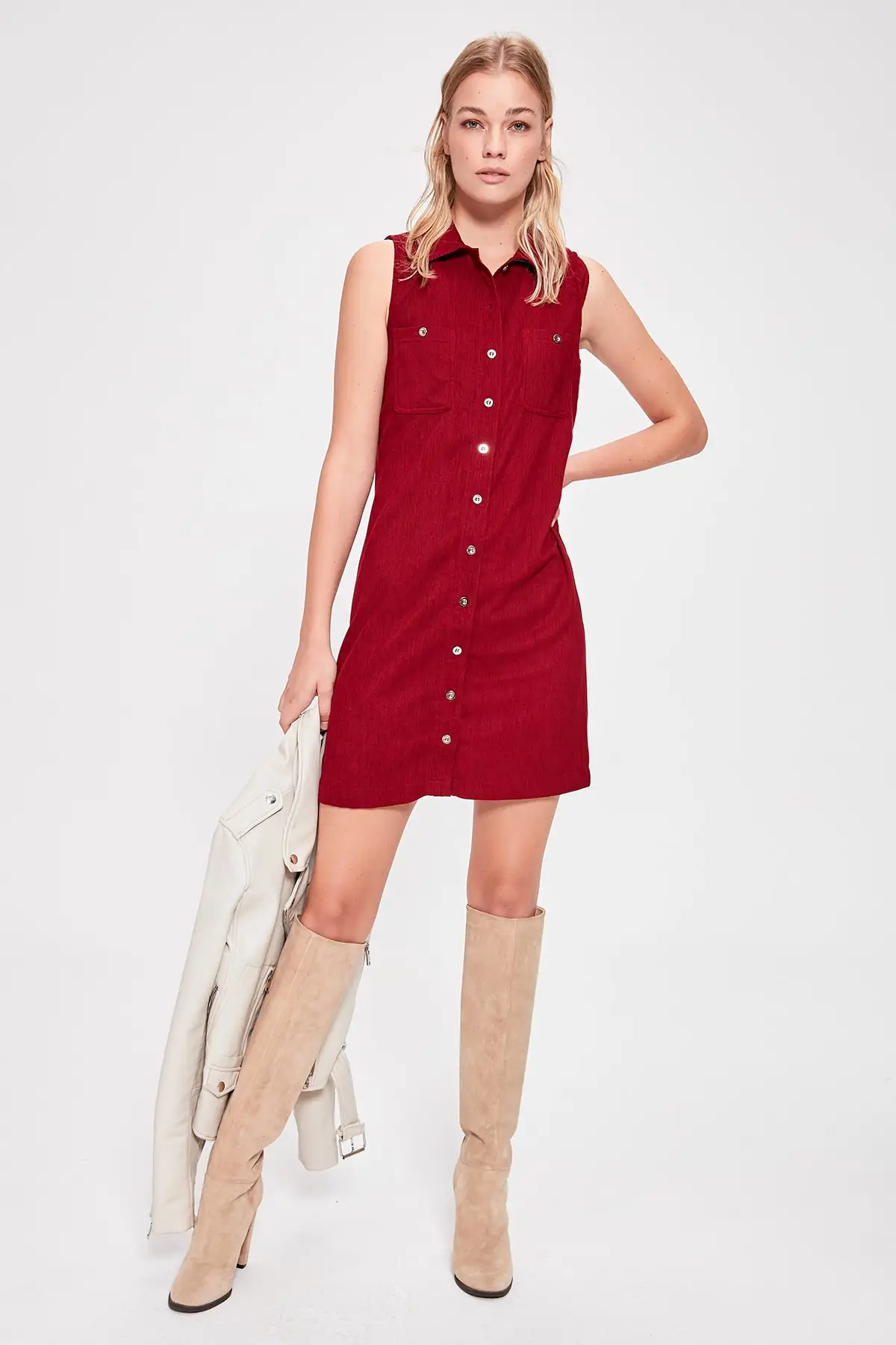 

Trendyol Button Gilet Dress TWOAW20EL1246