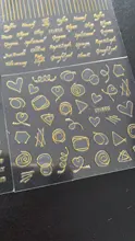 Water-Transfer-Stickers Nail-Art-Decorations Gold Silver Fashion-Style 3d-Design New
