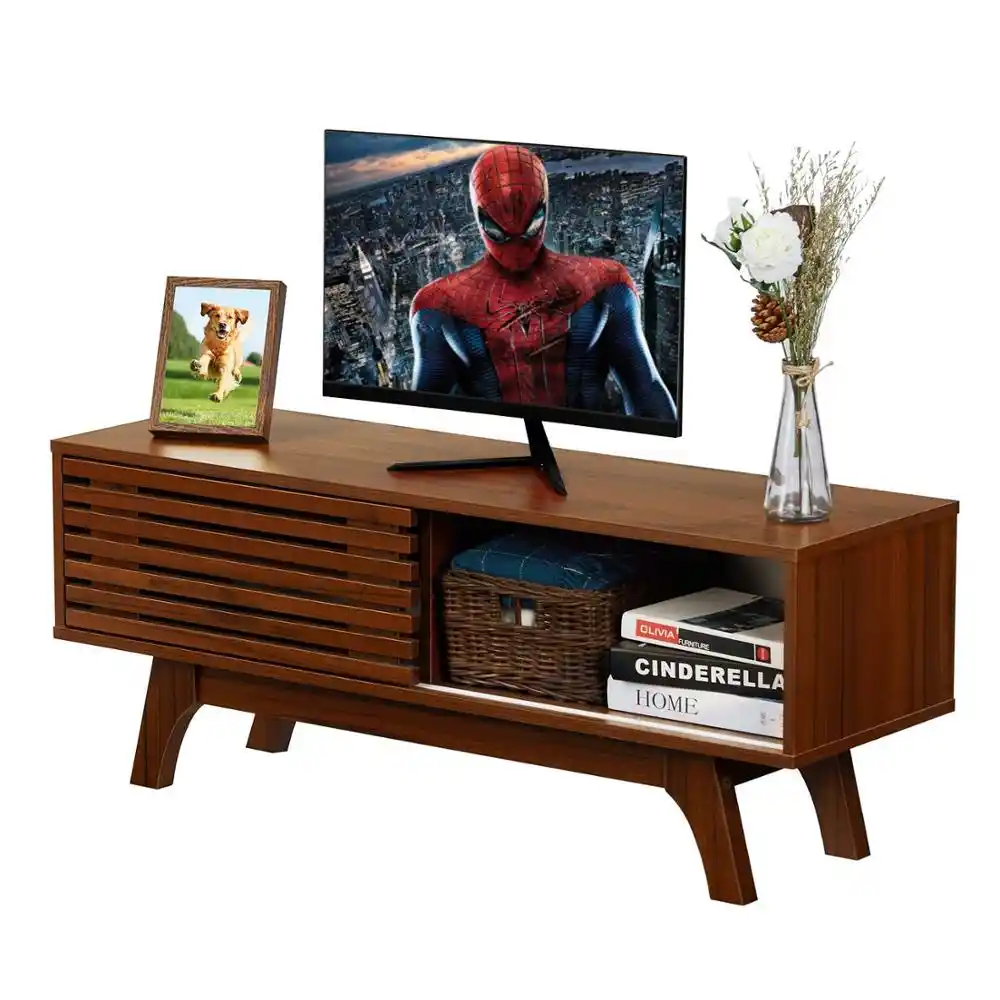 Mid Century Tv Console Cabinet For Living Room Media Furniture Wood Storage Console Media Entertainment Center For Flat Screen Aliexpress