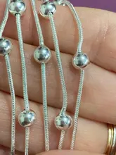 DOTEFFIL-pulsera de plata de ley 925 con cinco cadenas de serpiente, brazalete de cuentas liso, joyería de compromiso para boda