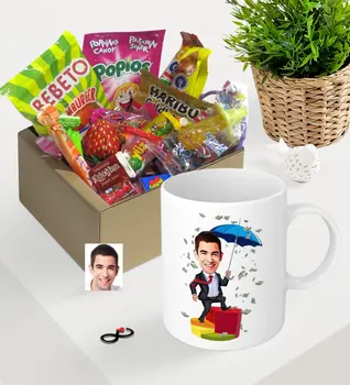 

Personalized Mr Banker Caricature Of Nostalgic Lezzetler Mug Set-4 Surprise Thoughtful Ancients Custom Design Picture reliable