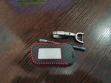 Llavero de estilo de fibra de carbono A93 A96, funda para llave para Starline A93, alarma de coche bidireccional, mando a distancia, transmisor LCD A63