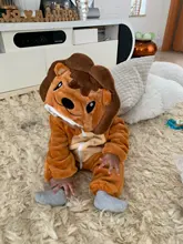 Monos de invierno para bebé, disfraz de Kigurumi Lion para niñas y niños pequeños, mono de Animal, ropa infantil, pijamas, monos